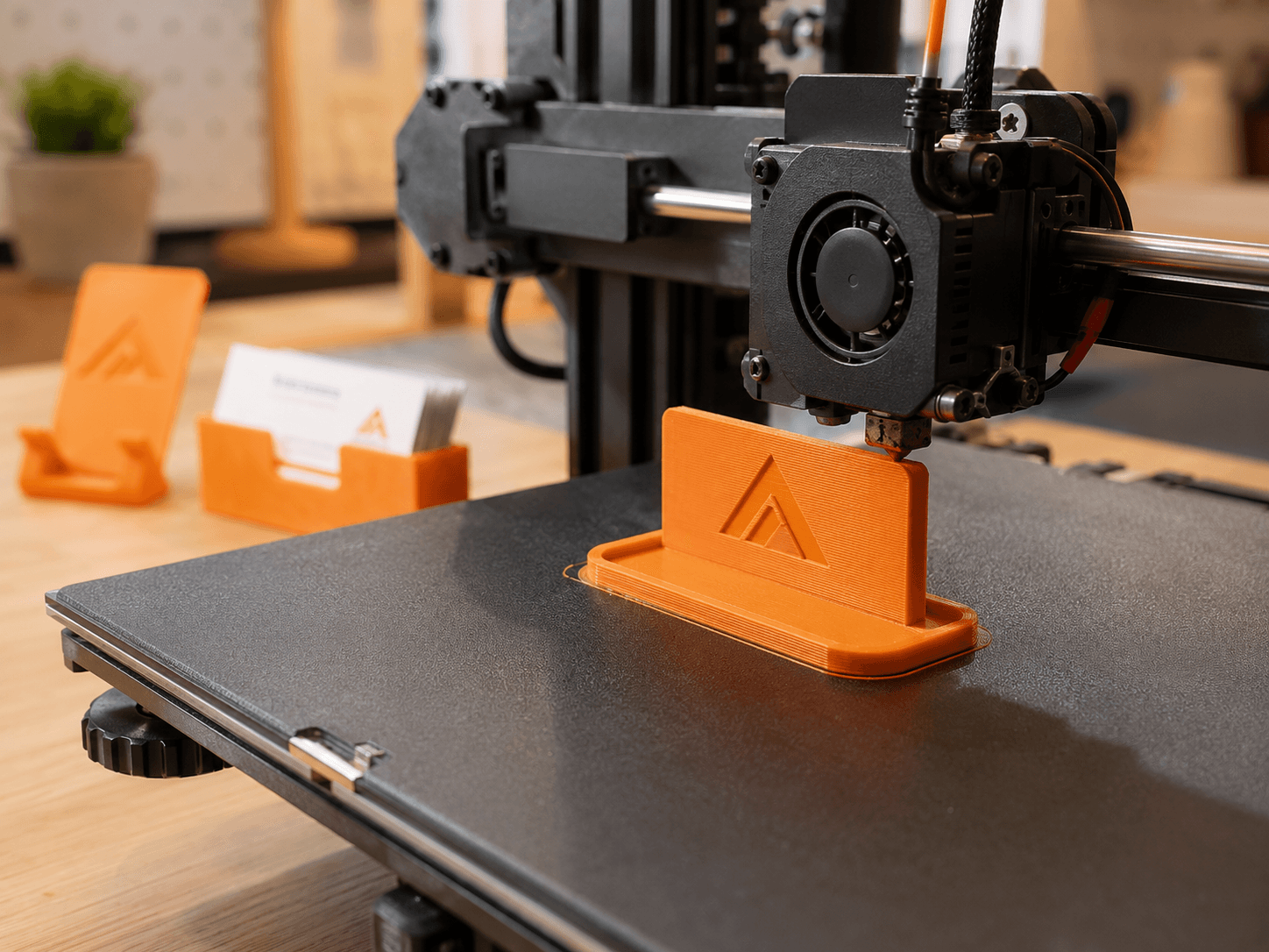 3D-printed products fresh off the printer