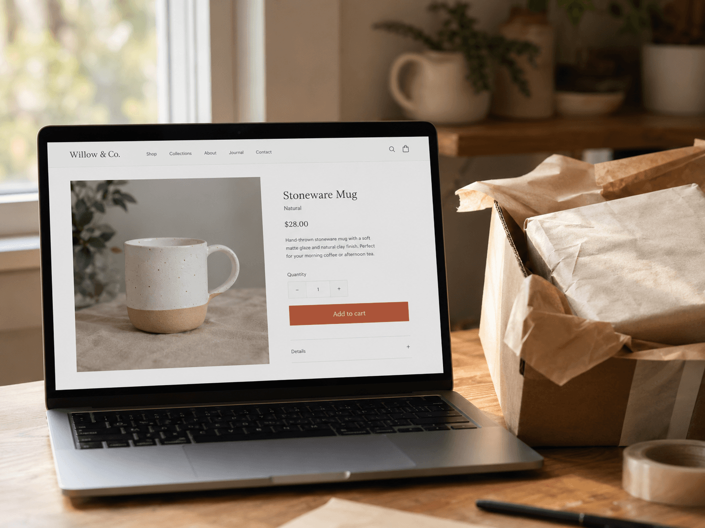 A product page from a client's online store